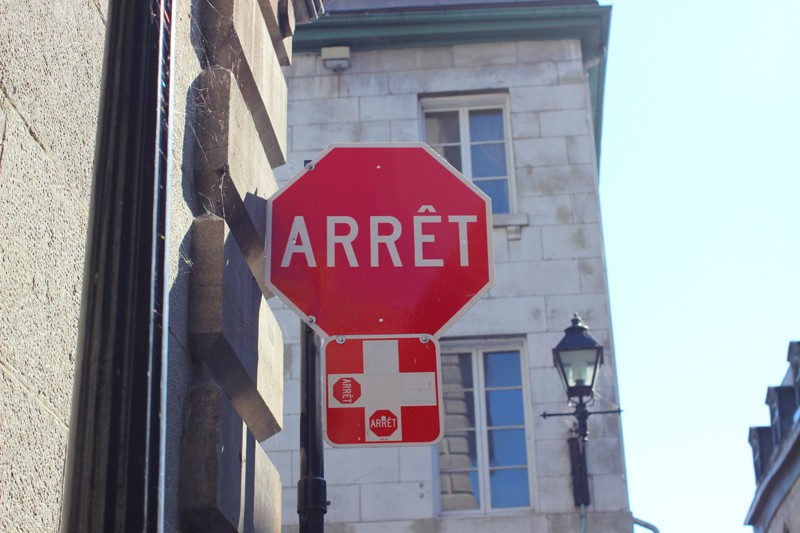 French stop sign.