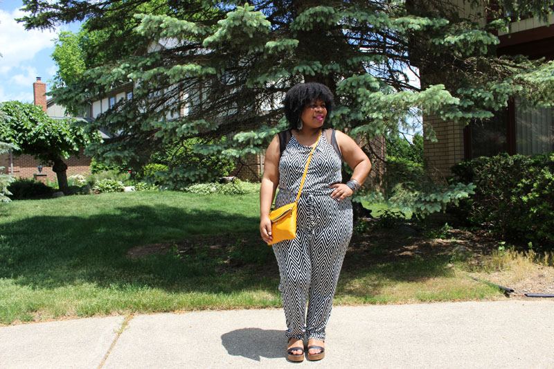 Fashion to Figure Black and White Jumpsuit Plus Size